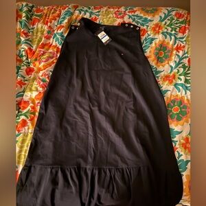 Navy Sleeveless Dress with Gold Button Accents size xl NWT great cover up